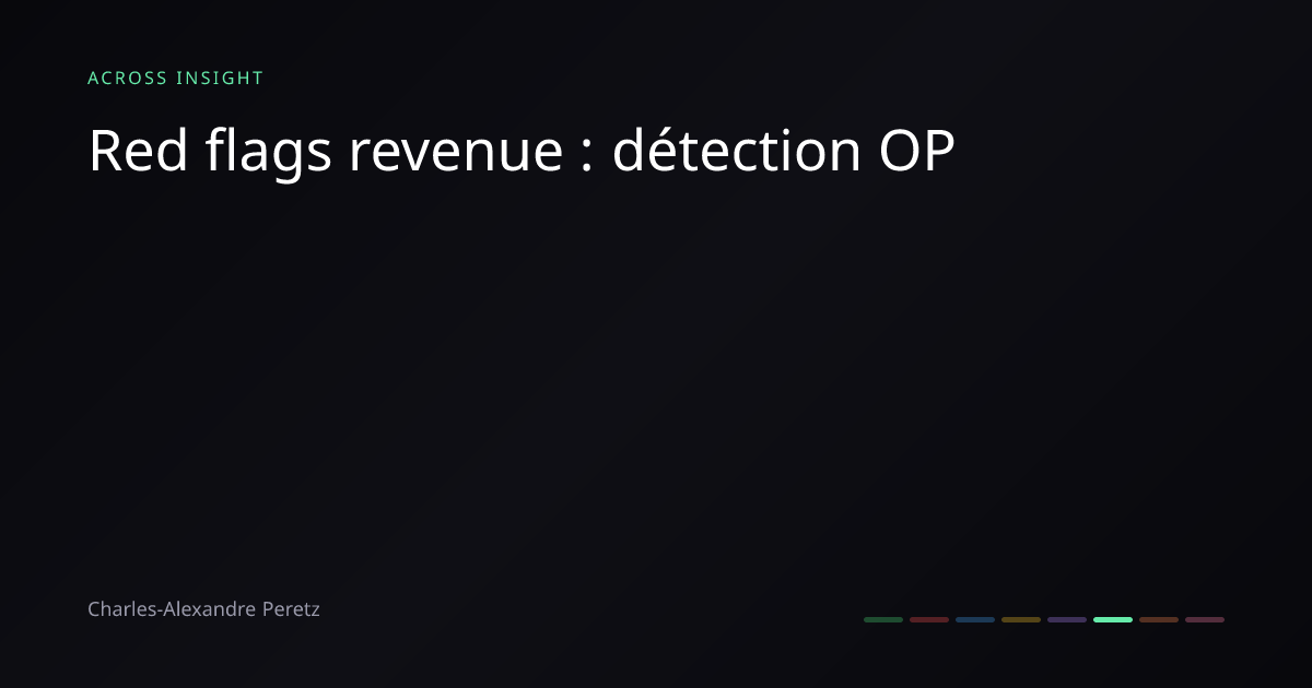 Red flags revenue : détection OP · ACROSS INSIGHT